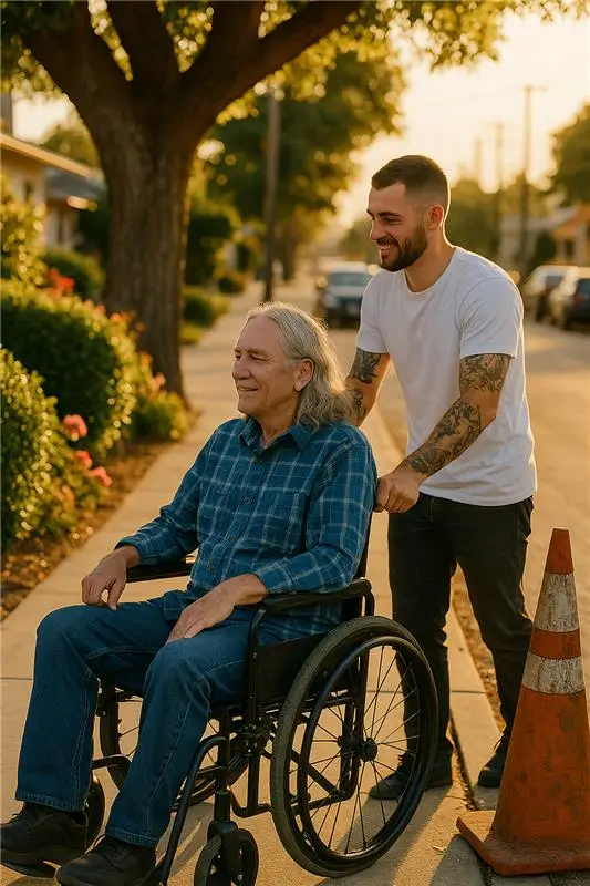 Caregiver answering questions for a family member